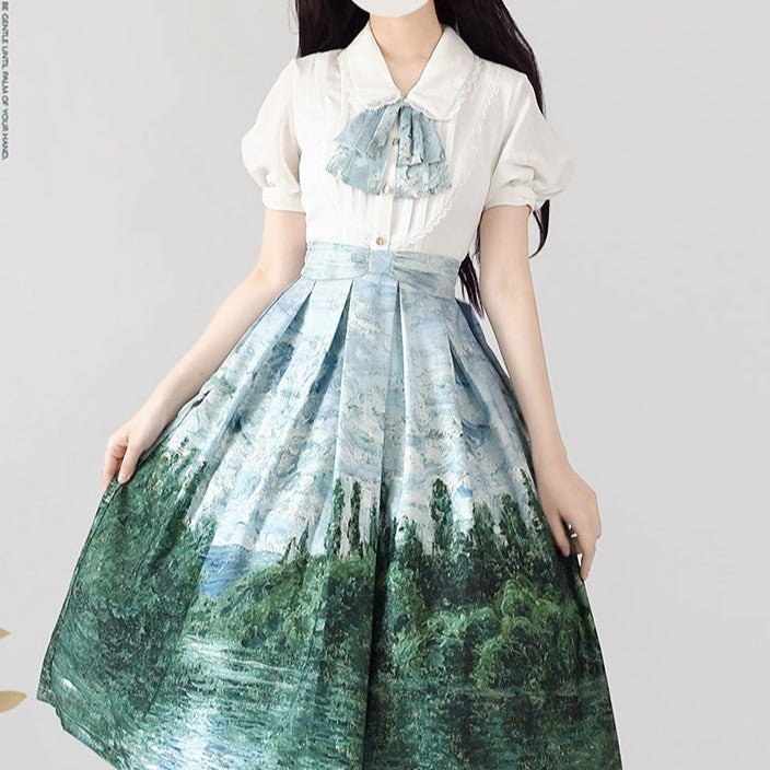 クラシカルパフスリーブ半袖ブラウス【合わせ買いで20%off】