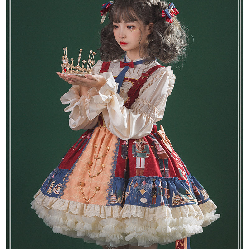 【予約販売】くるみ割り人形のクリスマスロリータジャンパースカート　お正月ロリータ