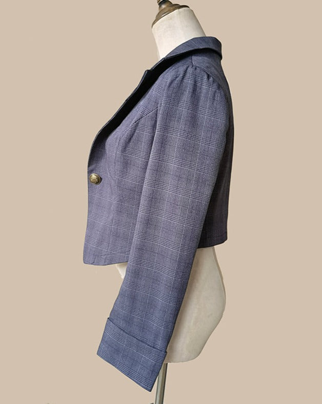 Foggy Track Traditional Check Jumper Skirt and Jacket