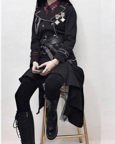 Oath in Black Military Lolita Jacket