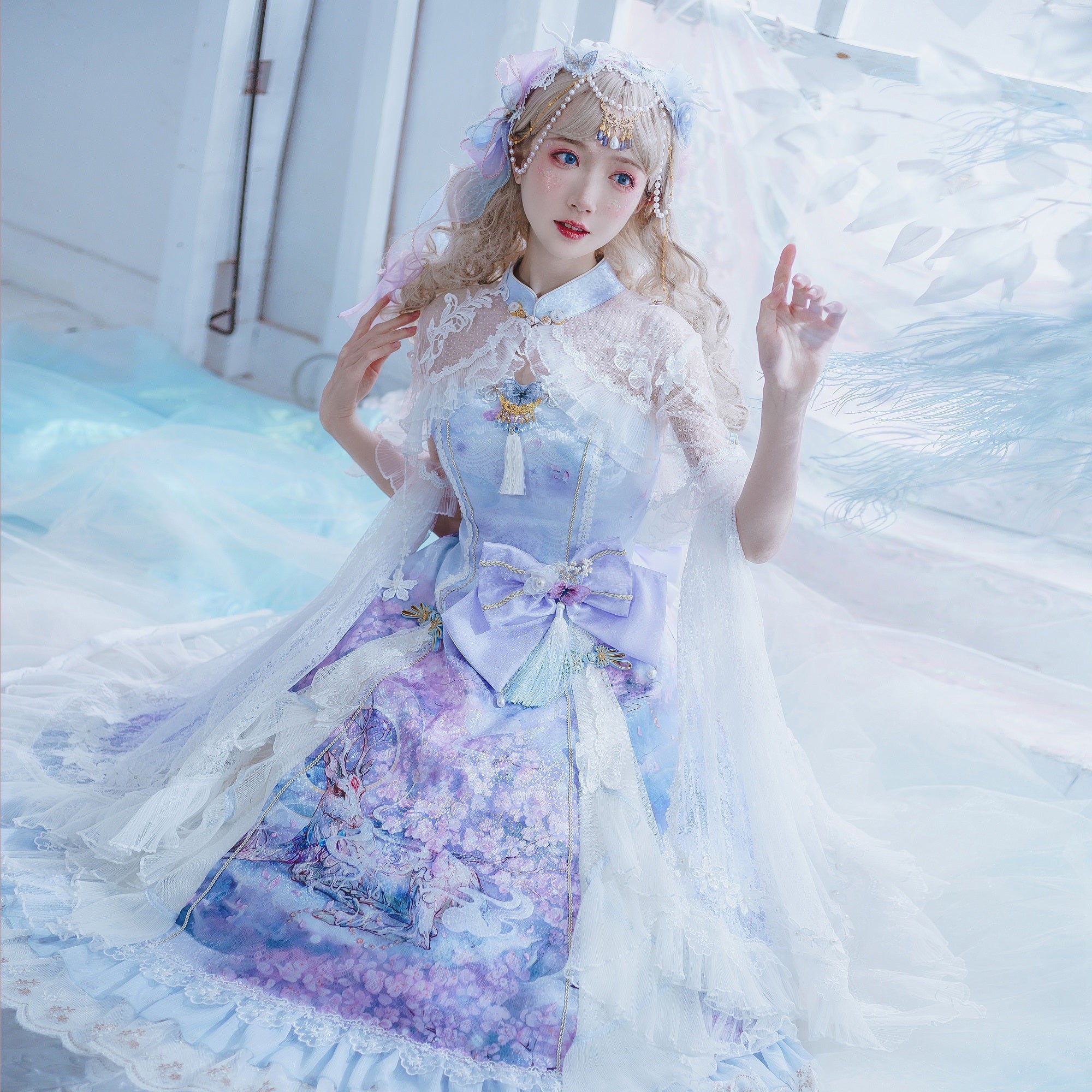 九色鹿 華ロリ プリンセスドレスフルセット