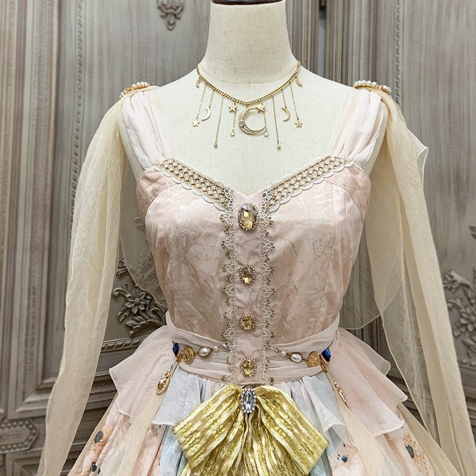 【予約販売】Twilight エジプト風ロリィタ 豪華ショール付きジャンパースカート