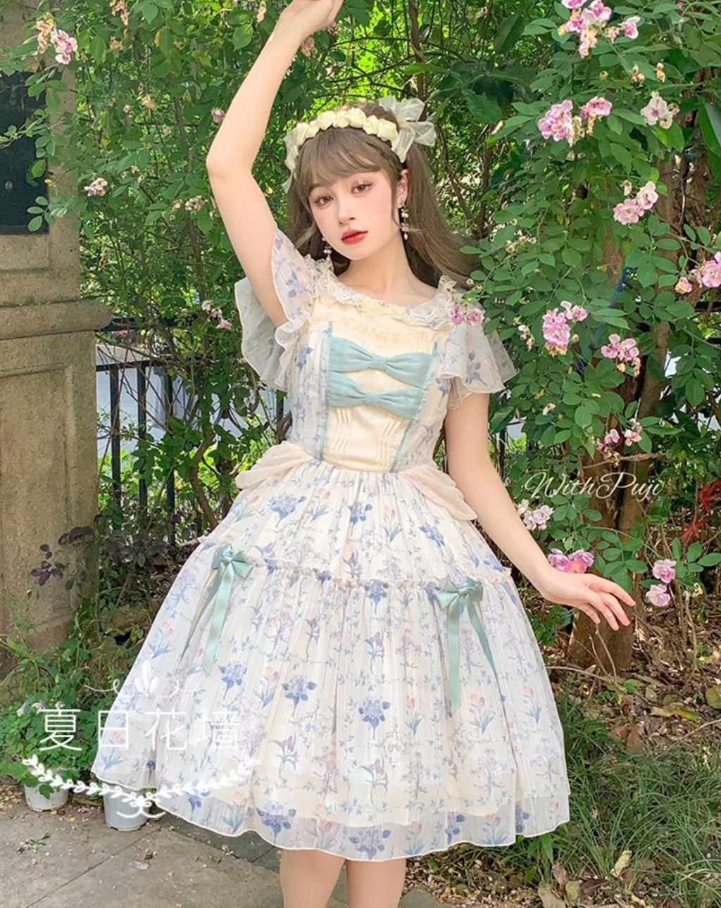 Summer Flower Wall クラシカルワンピース 全3タイプ