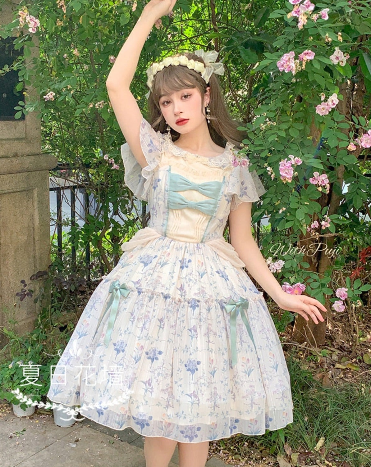 Summer Flower Wall クラシカルワンピース 全3タイプ