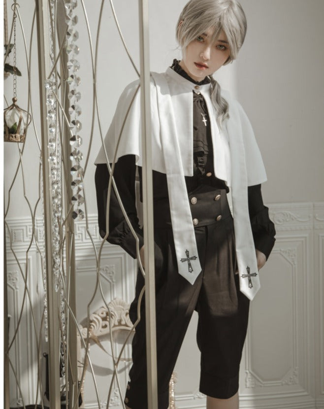 [Pre-order] Holy academy Ouji Gothic Lolita Pants and Cloak Setup