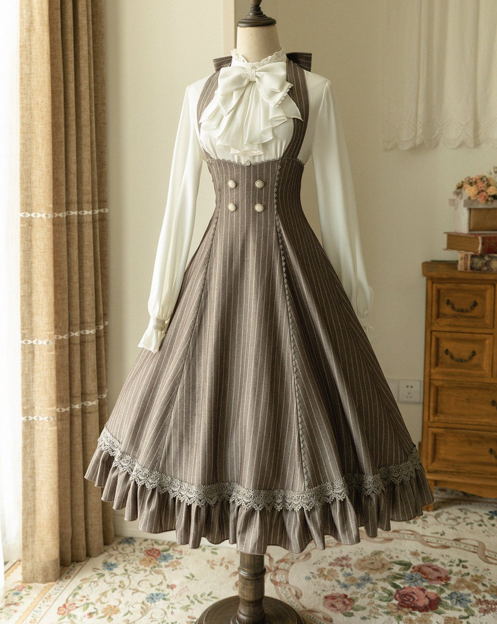 Classical 2way high waist jumper skirt