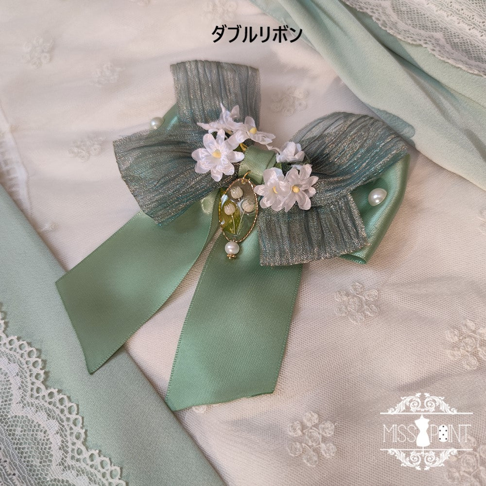 [Simultaneous purchase only] Suzuran flower embroidery corsage, choker, pendant, etc.