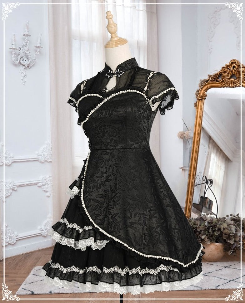 Black Mini China Elegant Lolita Dress
