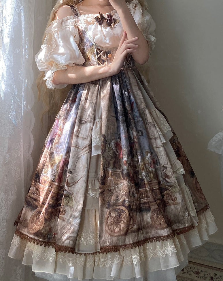 【予約販売】ルーベンス絵画のクラシカルジャンパースカート
