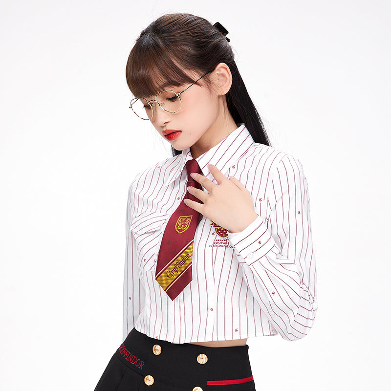Hogwarts School of Witchcraft and Wizardry Short Length Striped Blouse