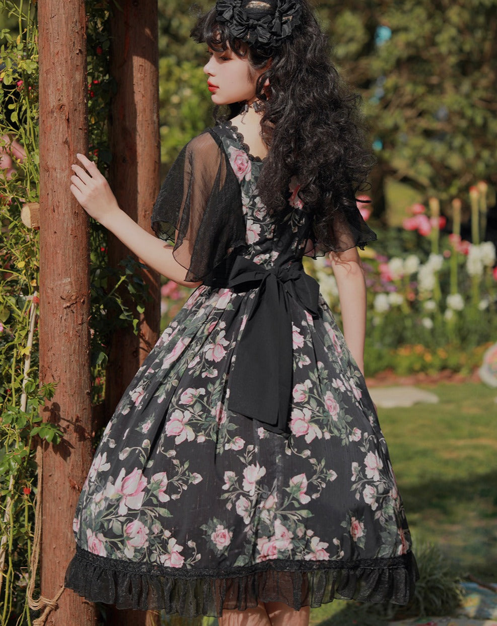 【予約販売】Rose Garden フライングスリーブ クラロリ ワンピース