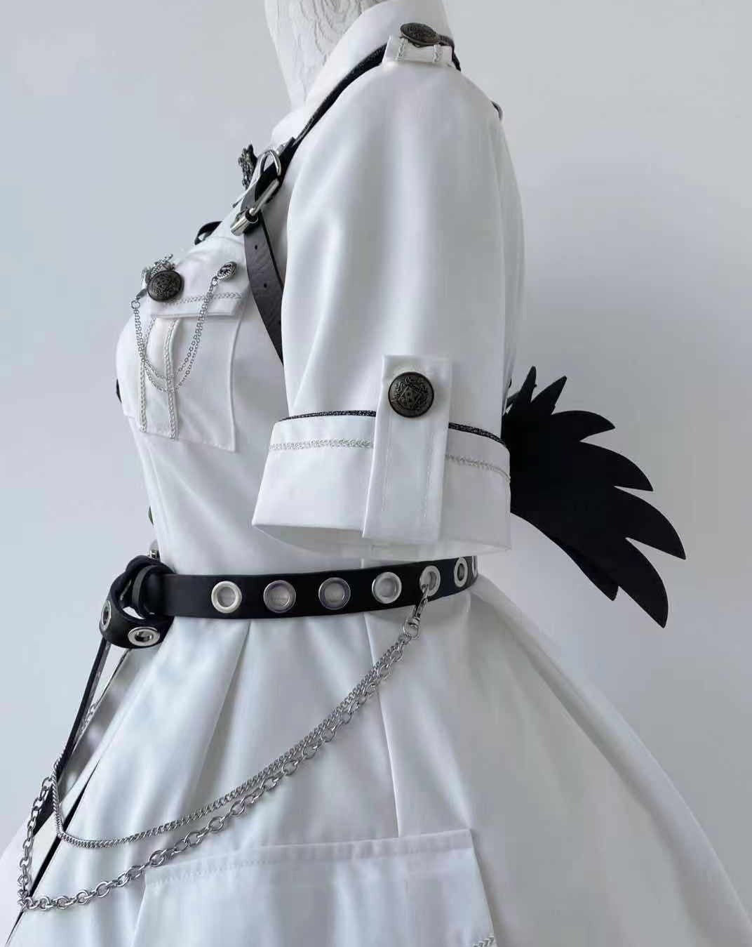 [Pre-order] Military Lolita Dark Gothic Short Sleeve Dress
