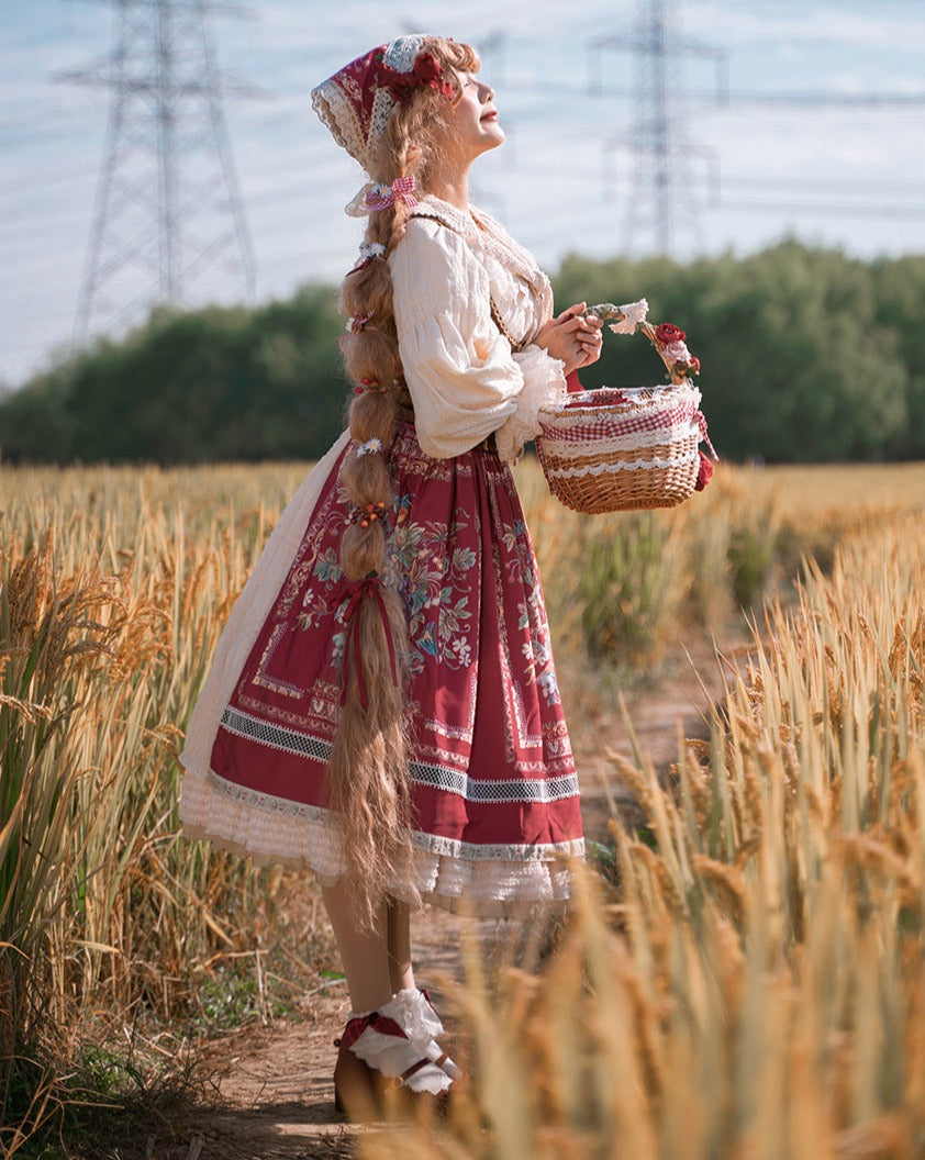 Bavarian Girl Country Style Skirt [Long Type]