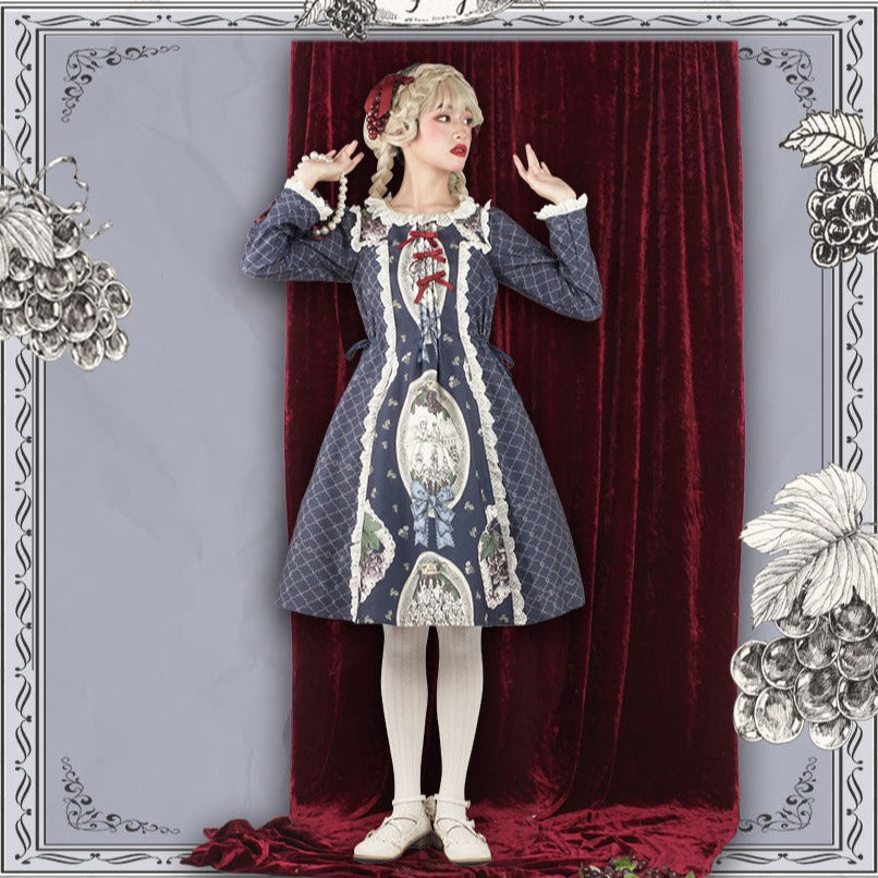 葡萄畑のクラシカルロリィタワンピース