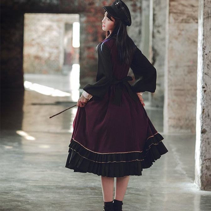 Apprentice Wizard Layered dress and cloak