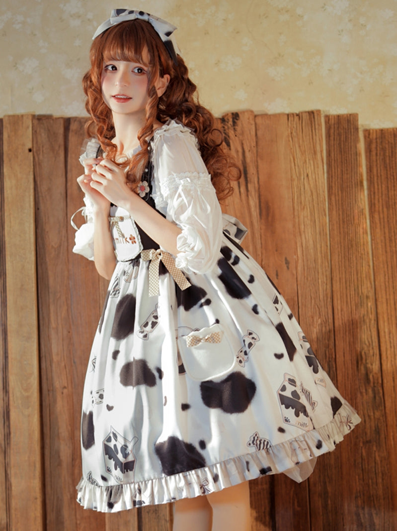 Milk Candy Milk Pack Printed Lolita Jumper Skirt