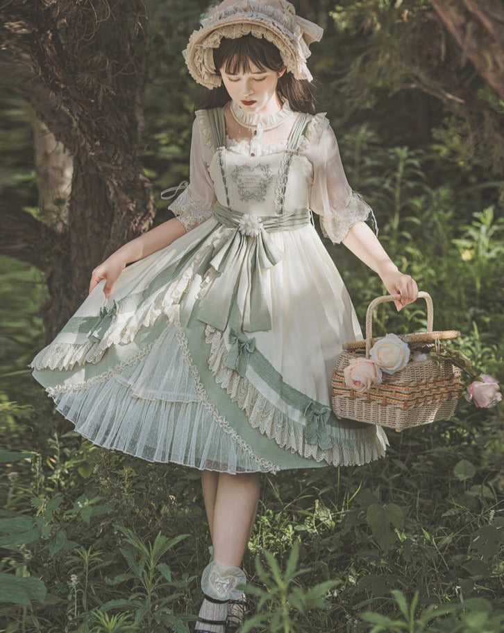 Mori Lolita Tulle Frill Jumper Skirt