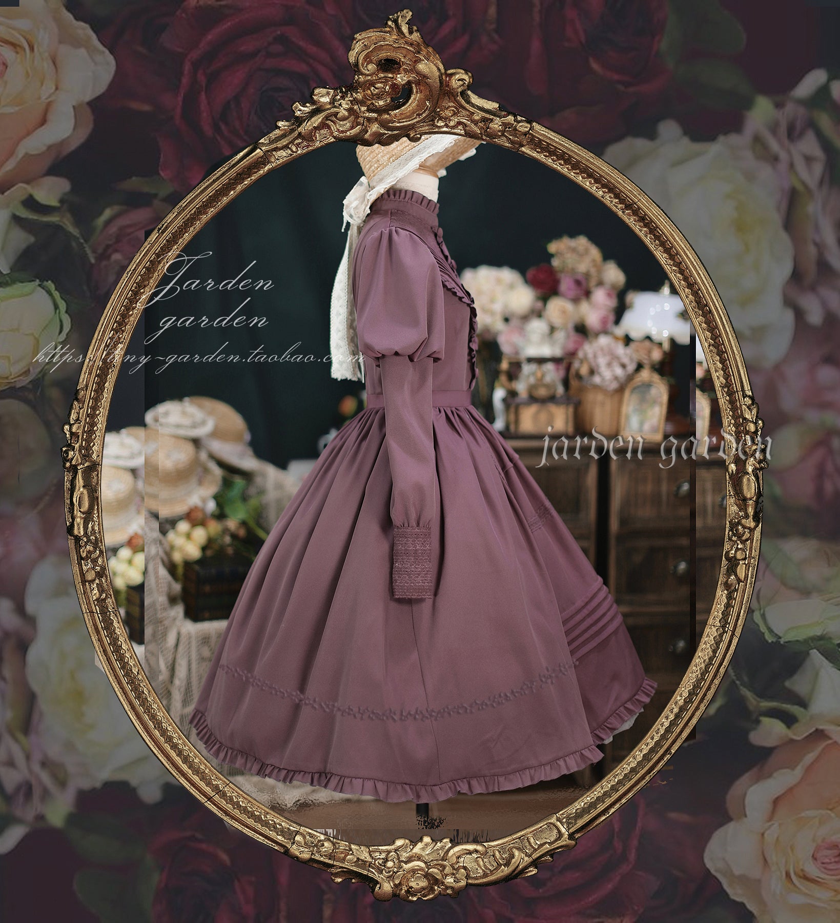 【予約販売】Black Forest クラシカルジゴ袖ワンピース