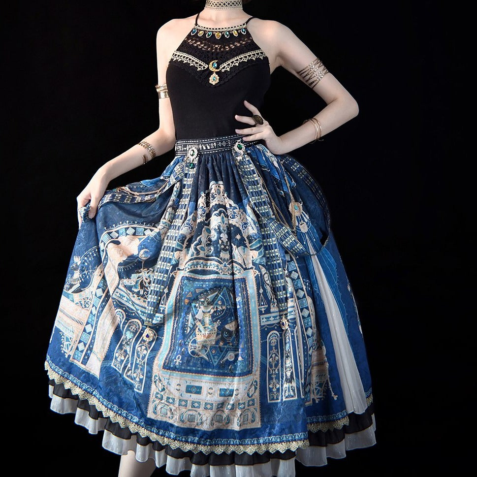 【予約販売】Twilight エジプト風ロリィタ サイドシフォンスカート