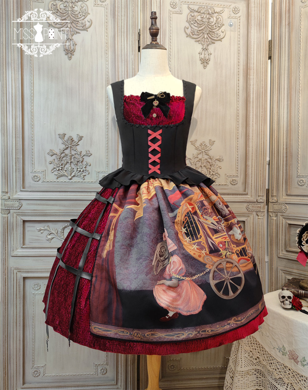 怪奇屋曲馬団 レースアップジャンパースカート – ロリータファッション 