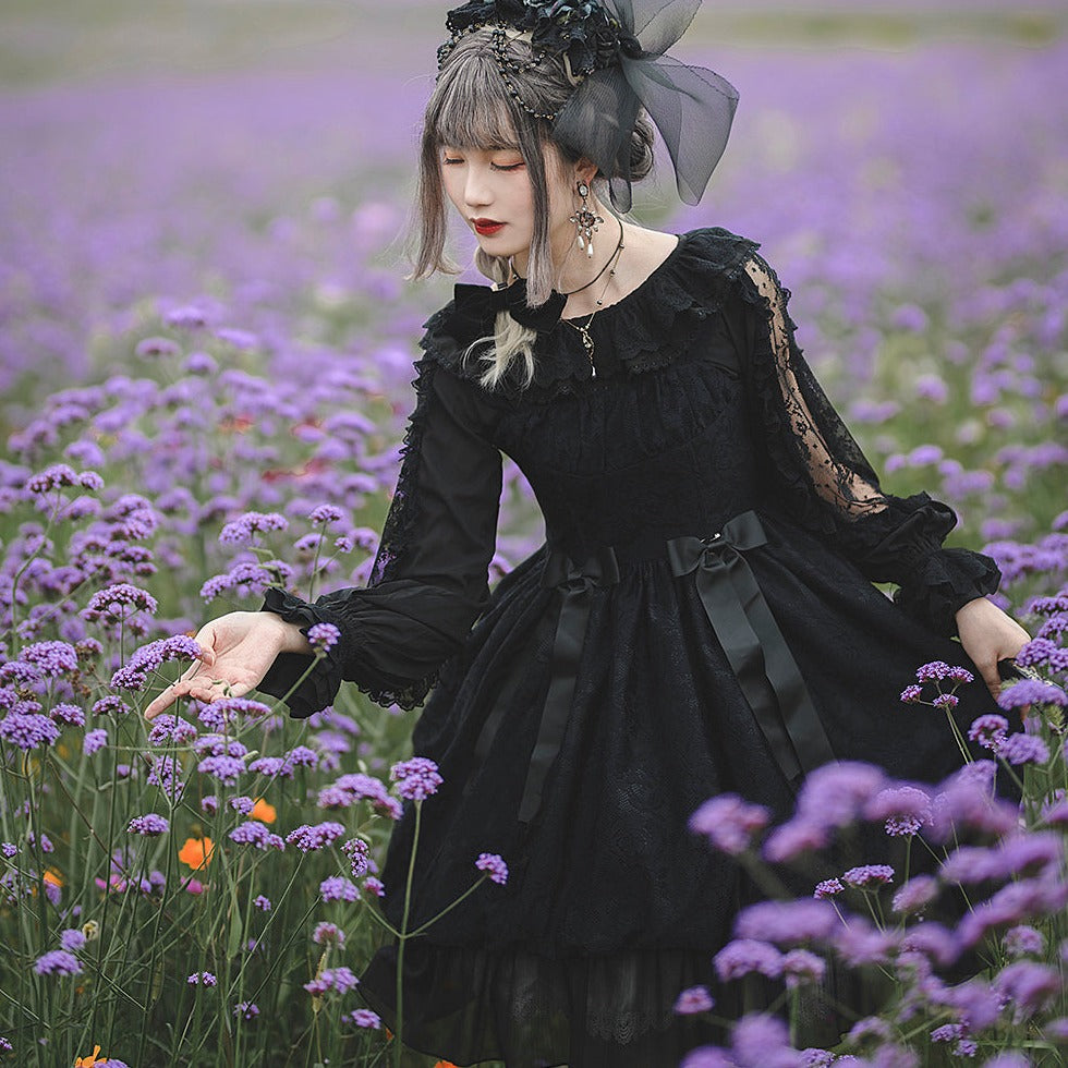 Baroque Anemone Bloomジャンパースカート ブラック | nate-hospital.com