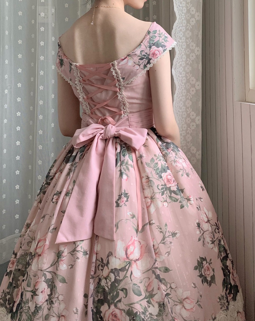 【予約販売】Rose Garden 2WAYデザインネック クラロリ ジャンパースカート