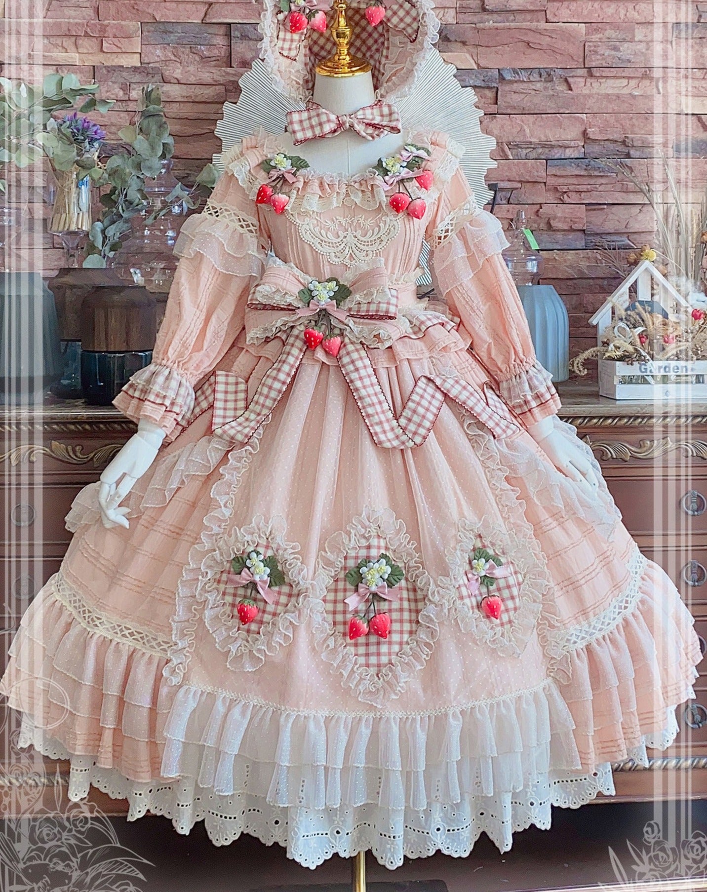 苺の薫り ガーデンプリンセスドレス 全6色 – ロリータファッション通販 