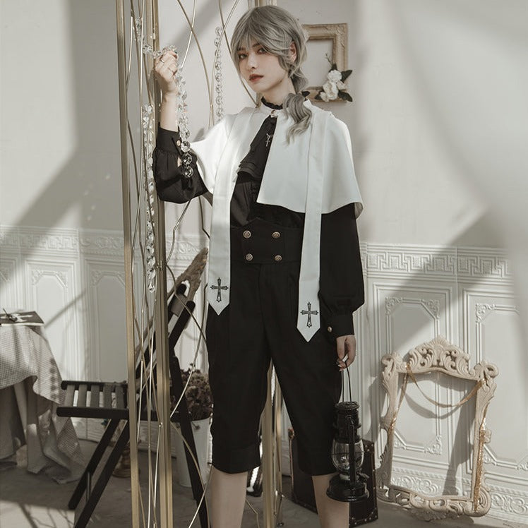 【予約販売】Holy academy 皇子系 ゴスロリ パンツ・マントセットアップ