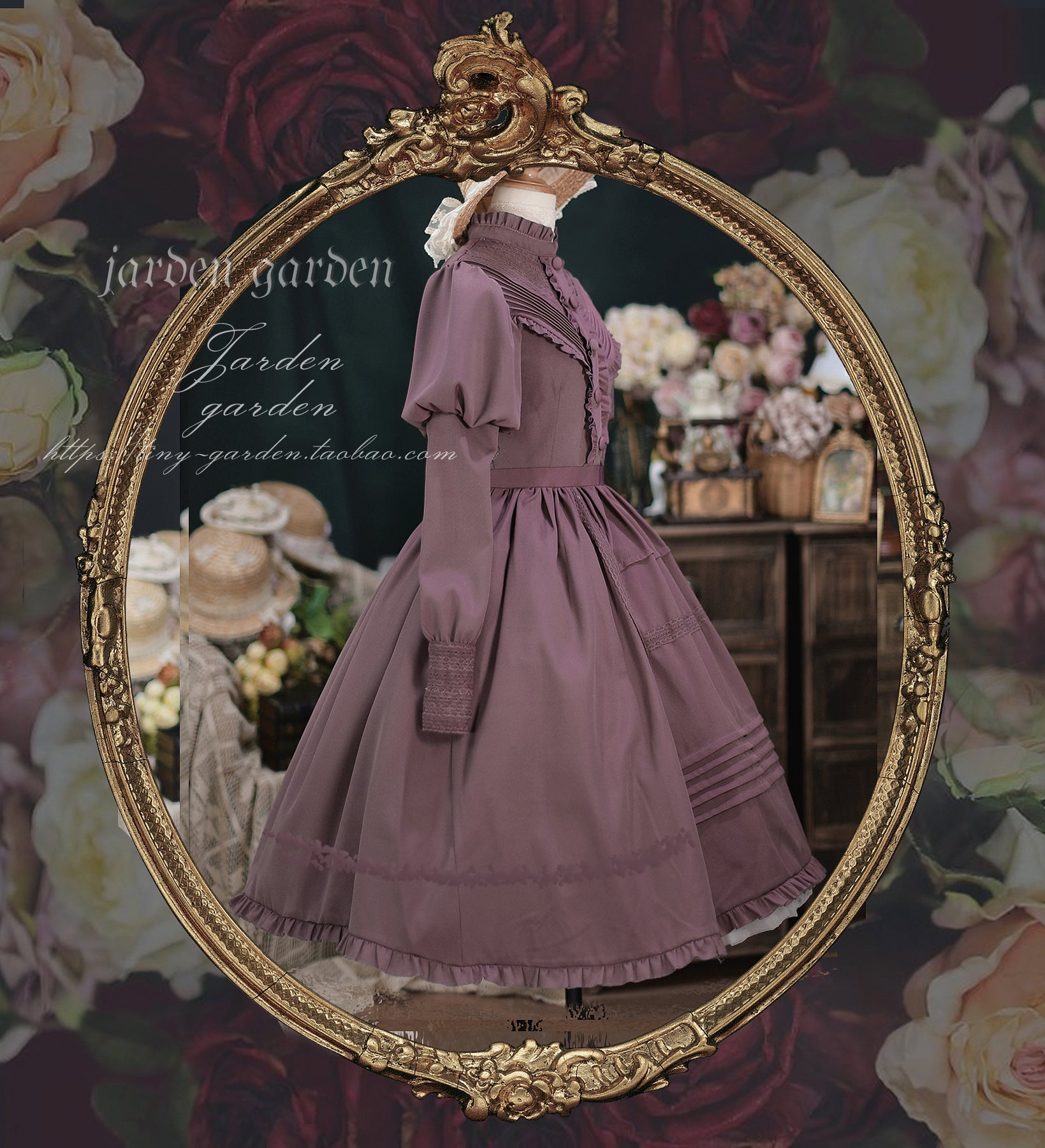【予約販売】Black Forest クラシカルジゴ袖ワンピース