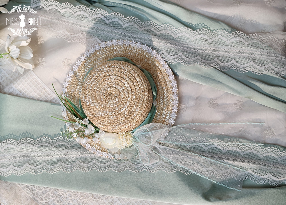 [Simultaneous purchase only] Suzuran flower embroidery bonnet, hat, headband