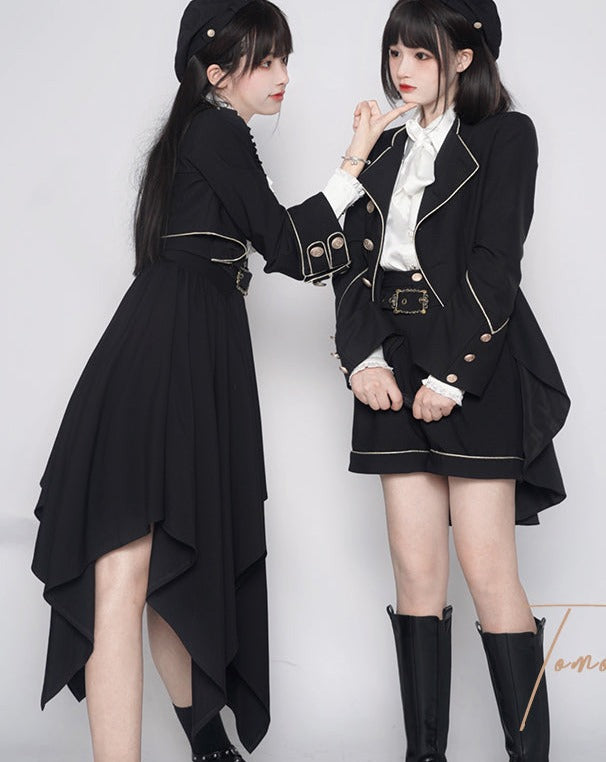 【予約販売】Tomorrow's Pledge 制服風ストラップスカートセットアップ
