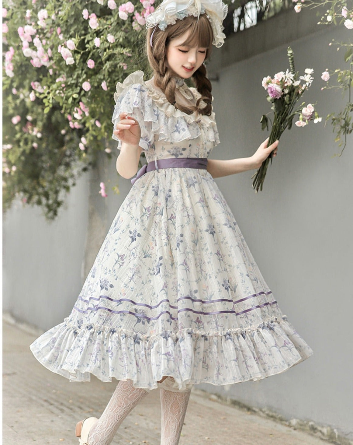Summer Flower Wall クラシカルワンピース 全3タイプ