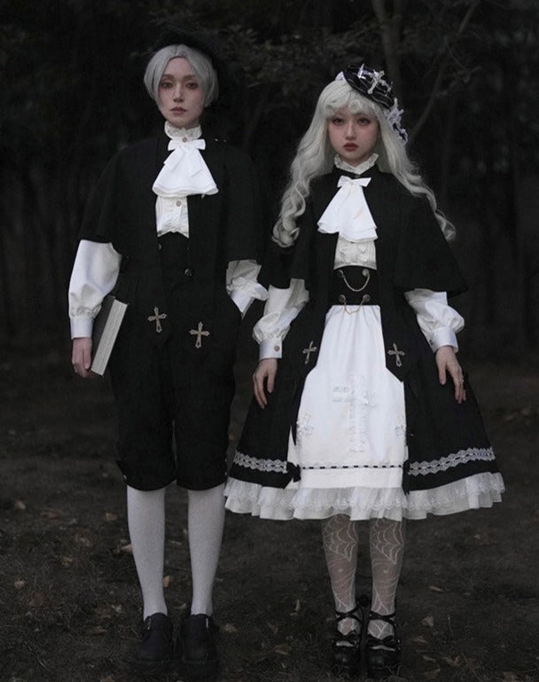 [Pre-order] Holy academy Ouji Gothic Lolita Pants and Cloak Setup