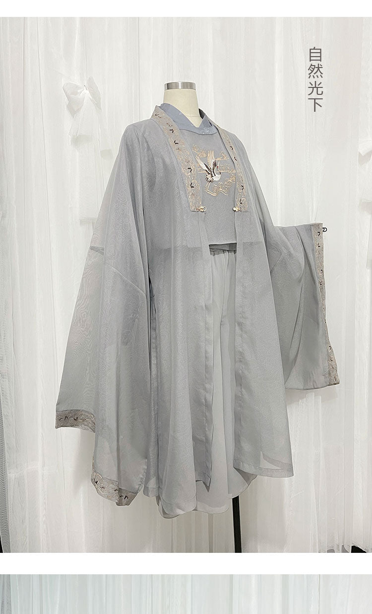 皇子系 鶴刺繍の華ロリ羽織