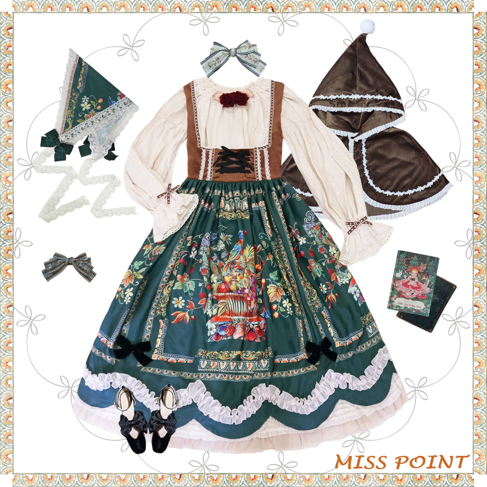 [Pre-order] Bavarian Girl Country-style Jumper Skirt [Long Type]
