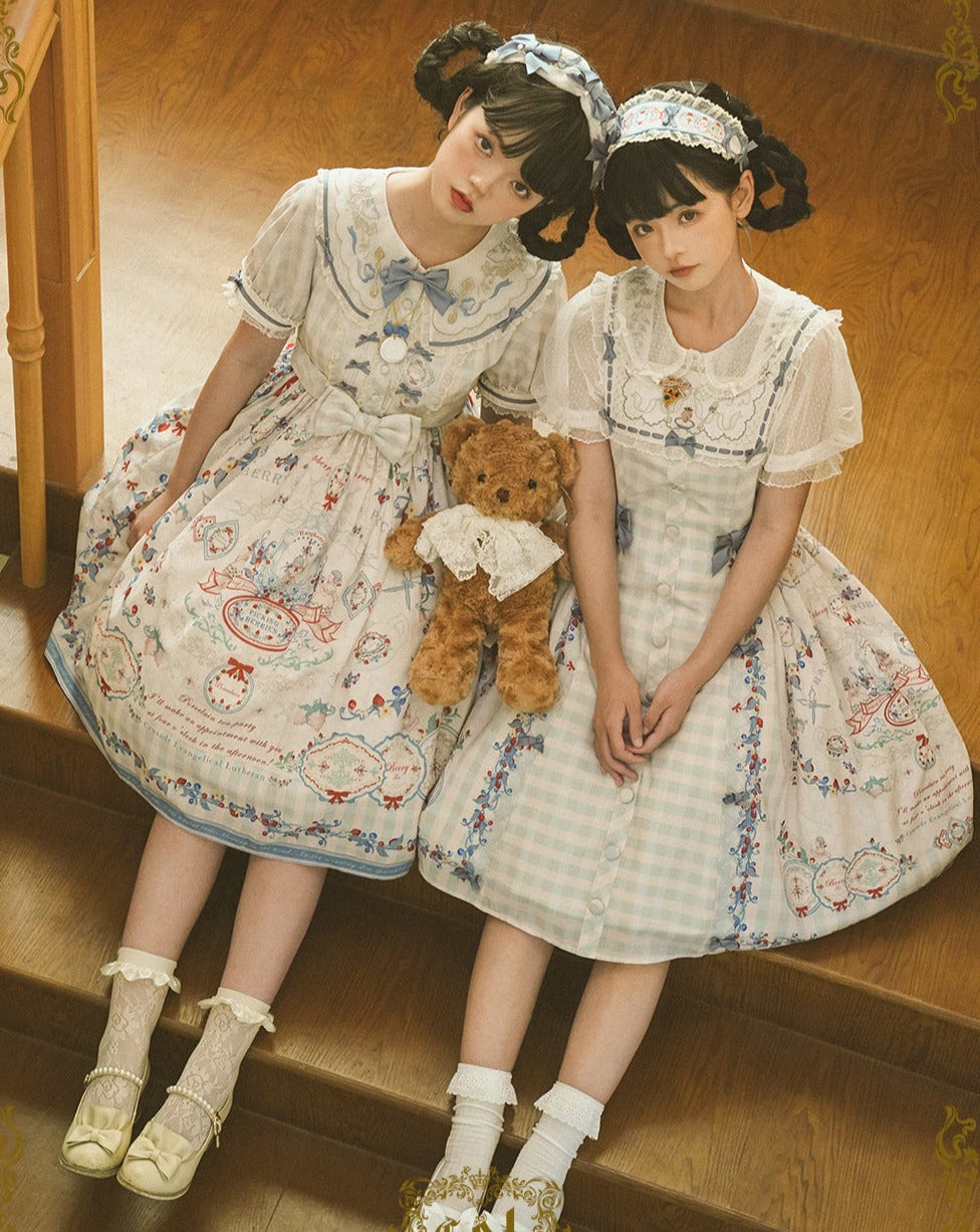 Porcelain Teaparty パステルカラーワンピース