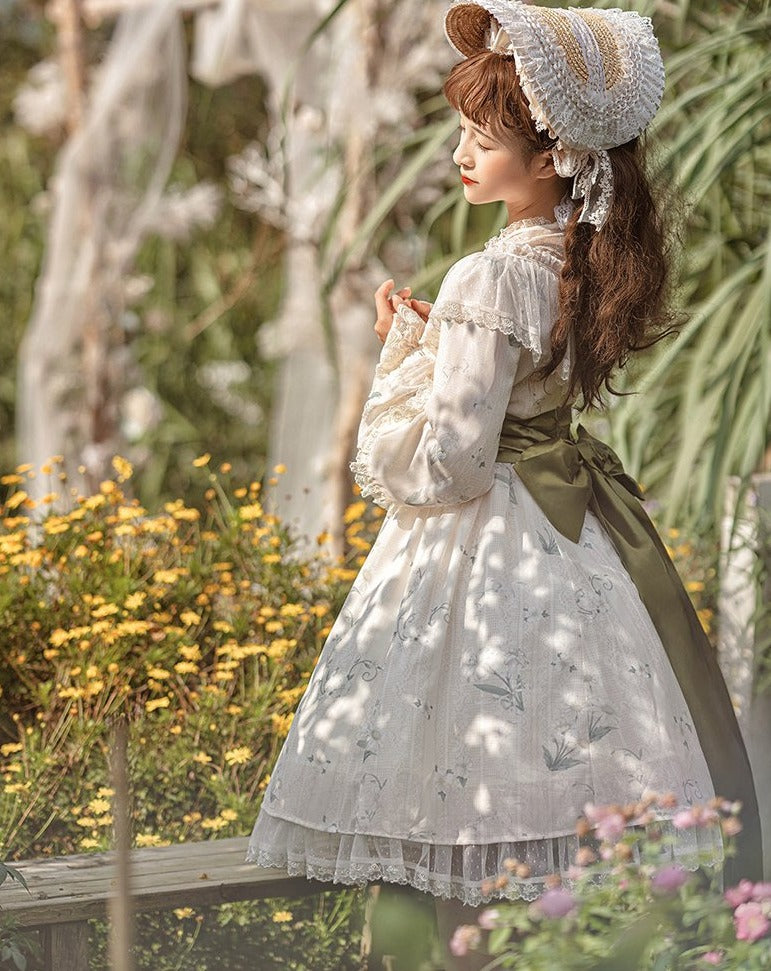 風に揺れるシフォンフラワーロリィタドレス – ロリータファッション