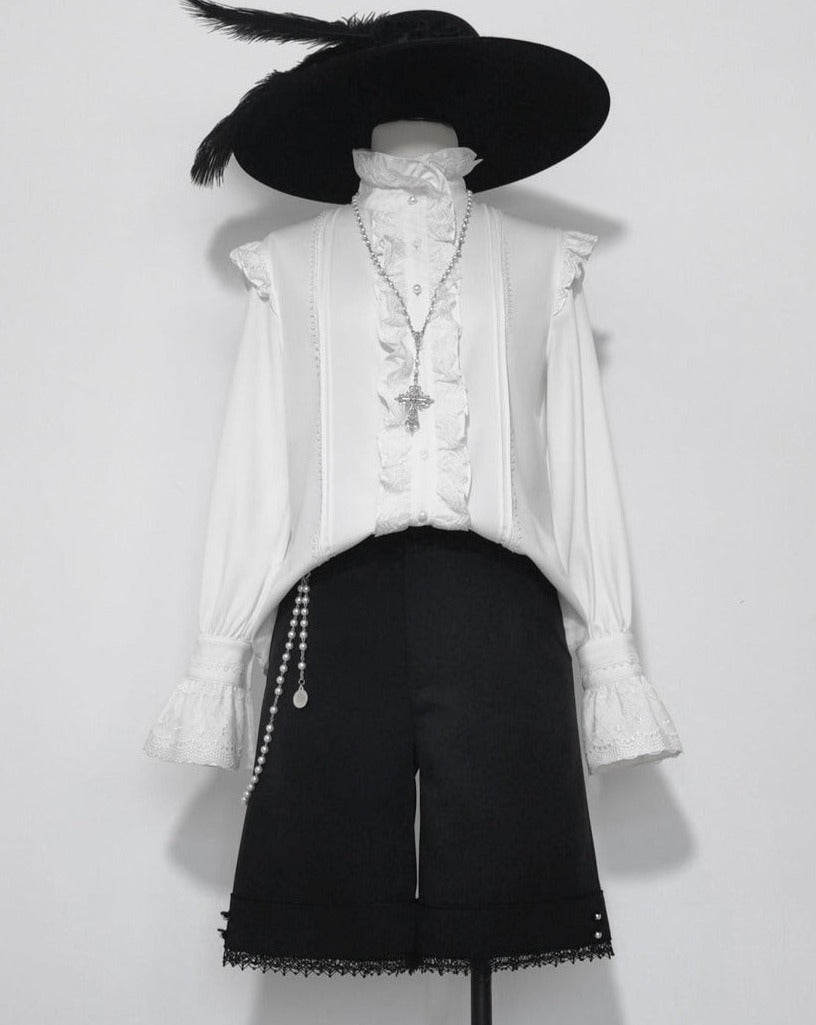 [Pre-order] Ouji Lolita Hem Lace Short Pants