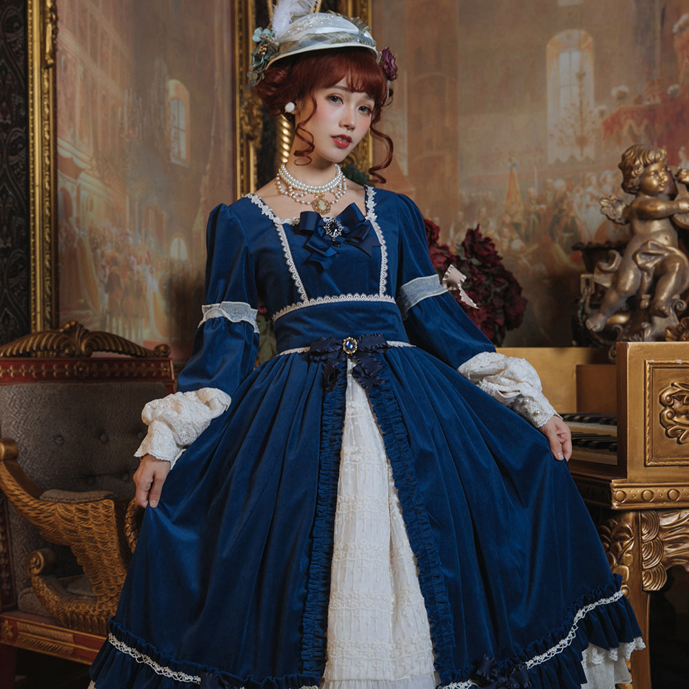 【予約販売】貴婦人の肖像 エレガントベルベットドレス