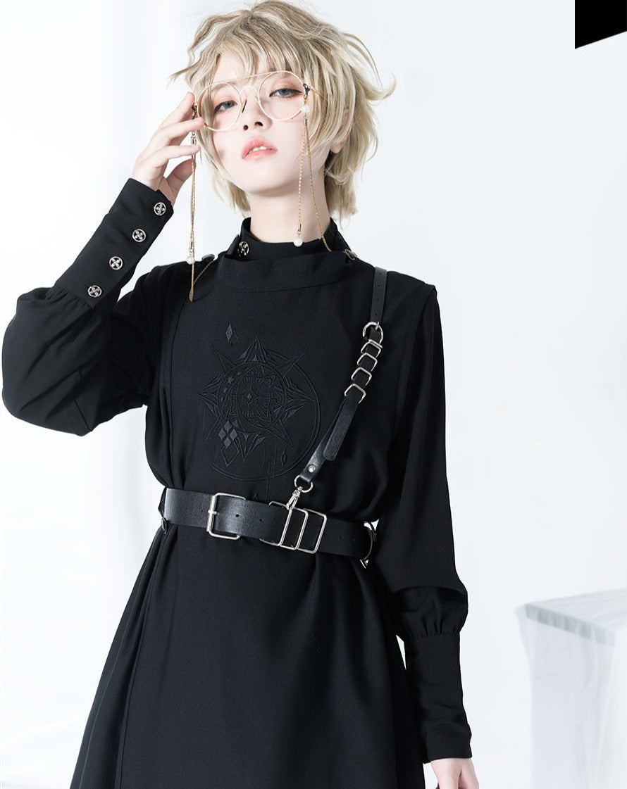 [Pre-order] Black Knight Prince stand collar blouse