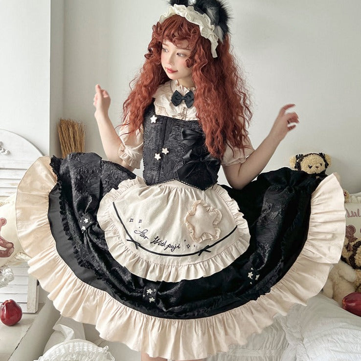 魔女メイド ゴスロリジャンパースカート – ロリータファッション通販RonRon