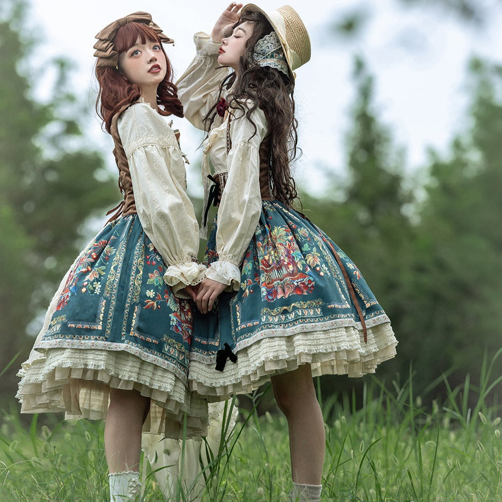 [Pre-order] Bavarian Girl Country-style Skirt [Short Type]