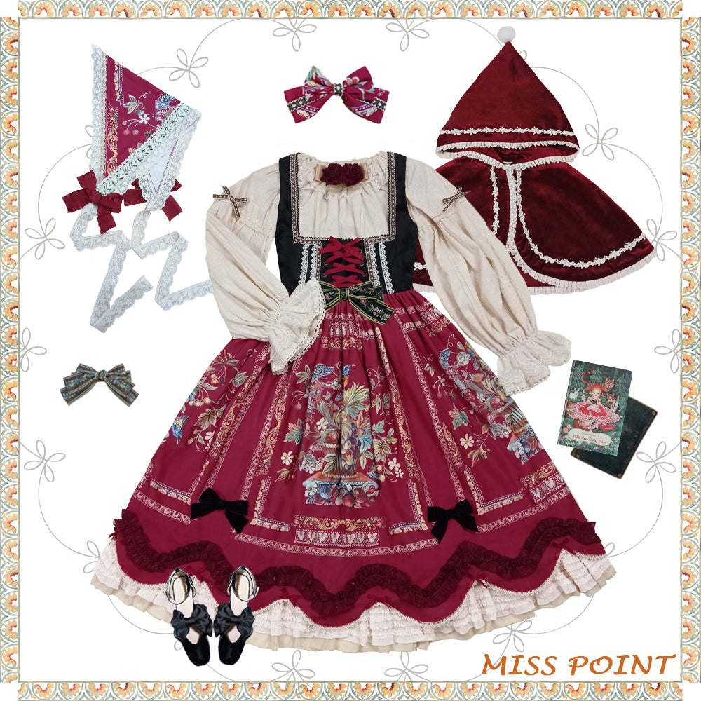 [Pre-order] Bavarian Girl Country-style Jumper Skirt [Long Type]