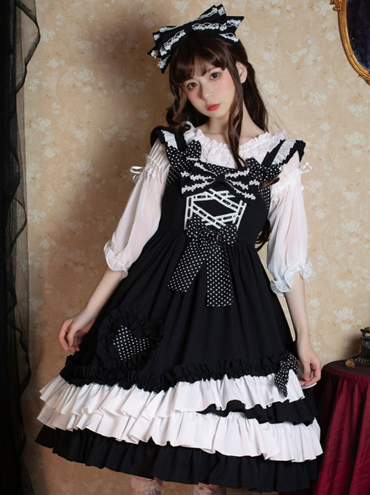 Spicy Monochrome Lolita Jumper Skirt