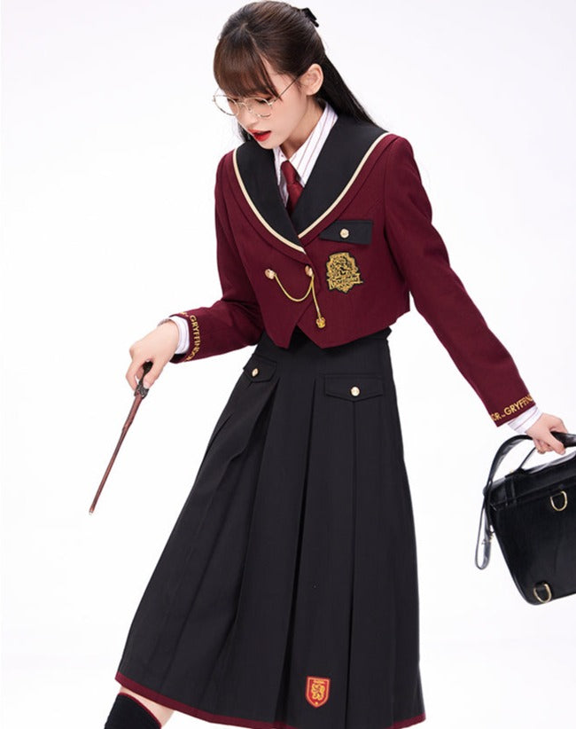 Hogwarts School of Witchcraft and Wizardry Double Button Short Sailor Jacket
