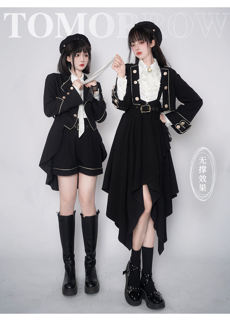 【予約販売】Tomorrow's Pledge 制服風ストラップスカートセットアップ