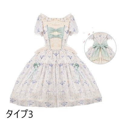 Summer Flower Wall クラシカルワンピース 全3タイプ