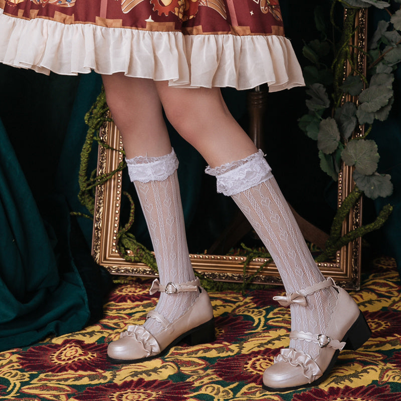 heart lace socks