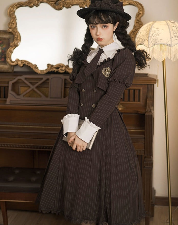 【予約販売】制服風 フェイクレイヤードワンピース