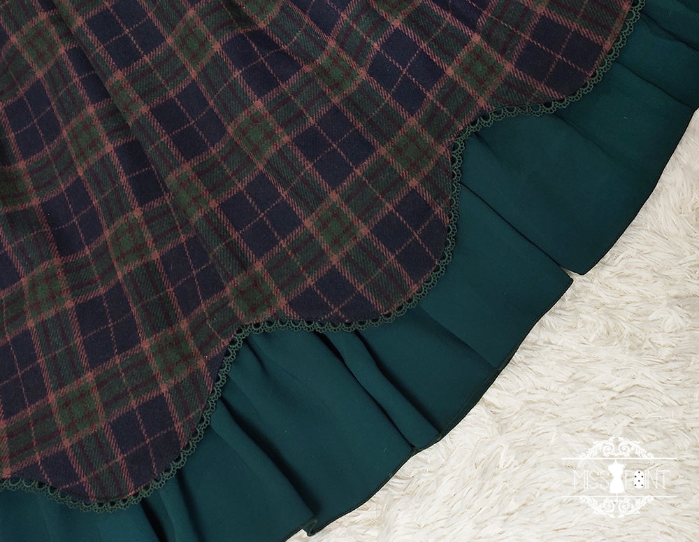 [Pre-order] Classical layered skirt with plaid pattern